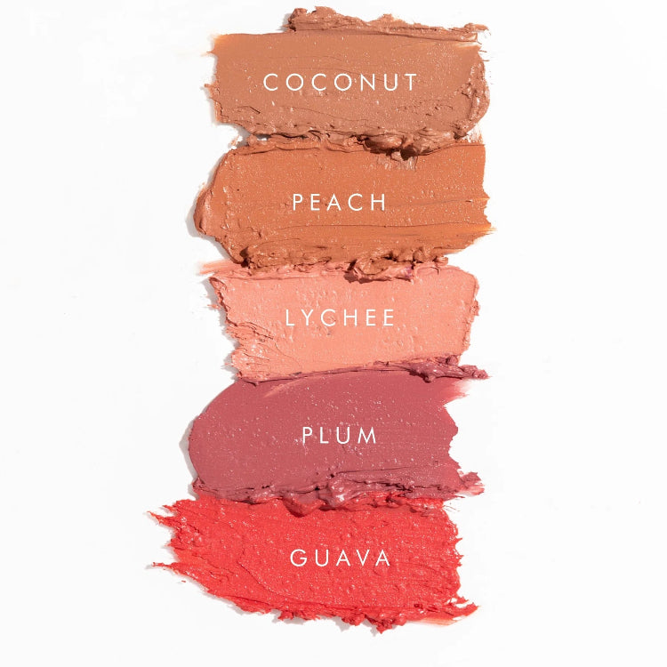 Melvory's vegan natural lipsticks. Perfect for tweens and teens are inspired by fruits and superfood. 5 shades.