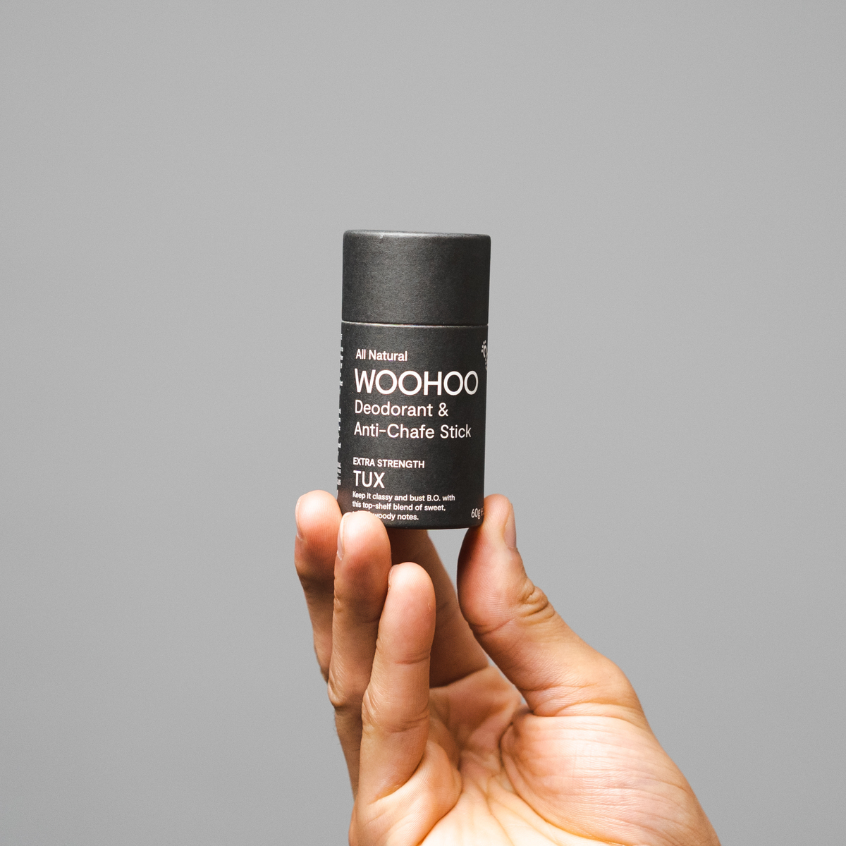 Woohoo Natural Deodorant & Anti-Chafe Stick (Tux)