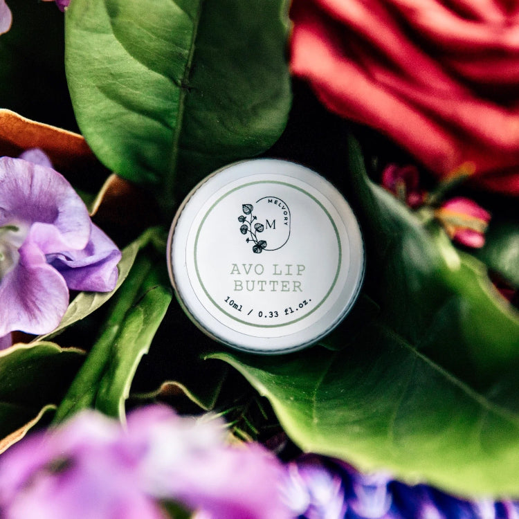 Natural and organic avocado lip butter from Melvory for cracked and dry lips. Ideal for kids, tweens, teens and adults.