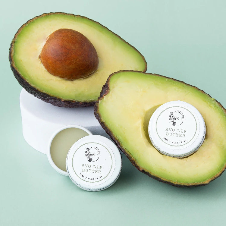Natural and organic avocado lip butter from Melvory for cracked and dry lips. Ideal for kids, tweens, teens and adults.