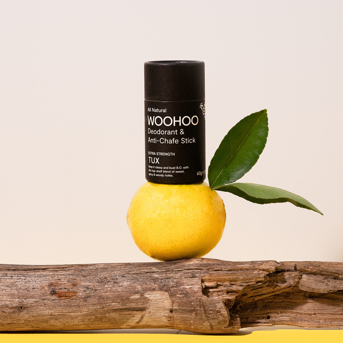 Woohoo Natural Deodorant & Anti-Chafe Stick (Tux)