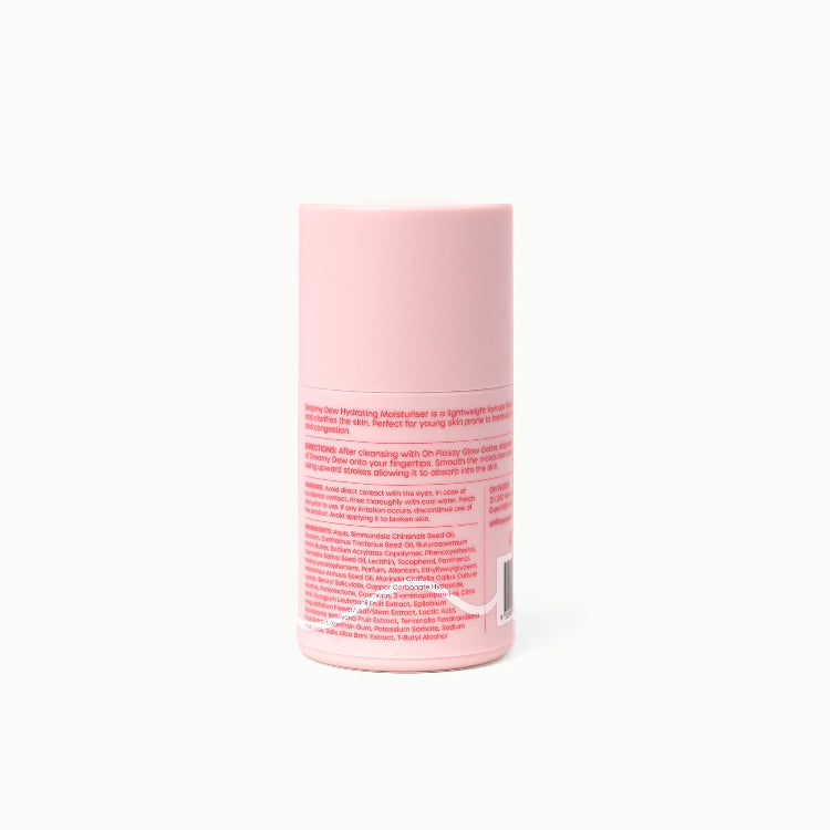 Oh Flossy Fresh Face Starterkit. Dreamy dew moisturiser information.